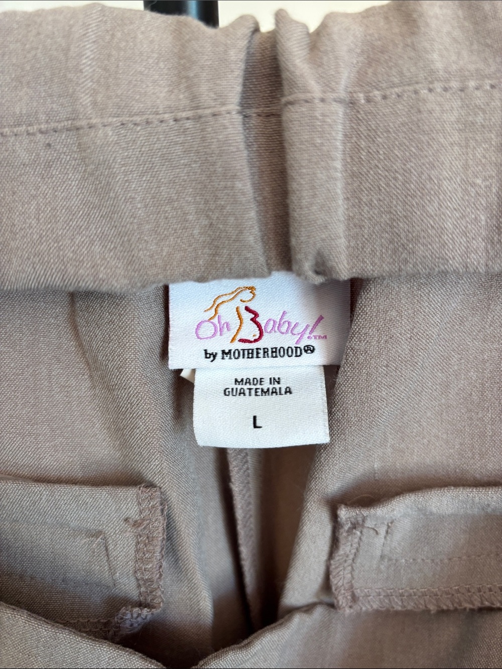 Motherhood Beige Straight-Leg Maternity Capris - Picture 2 of 5